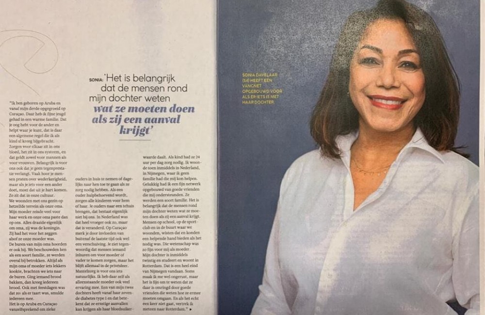 Sonia Davelaar in tijdschrift Margriet Sonia Davelaar in tijdschrift Margriet